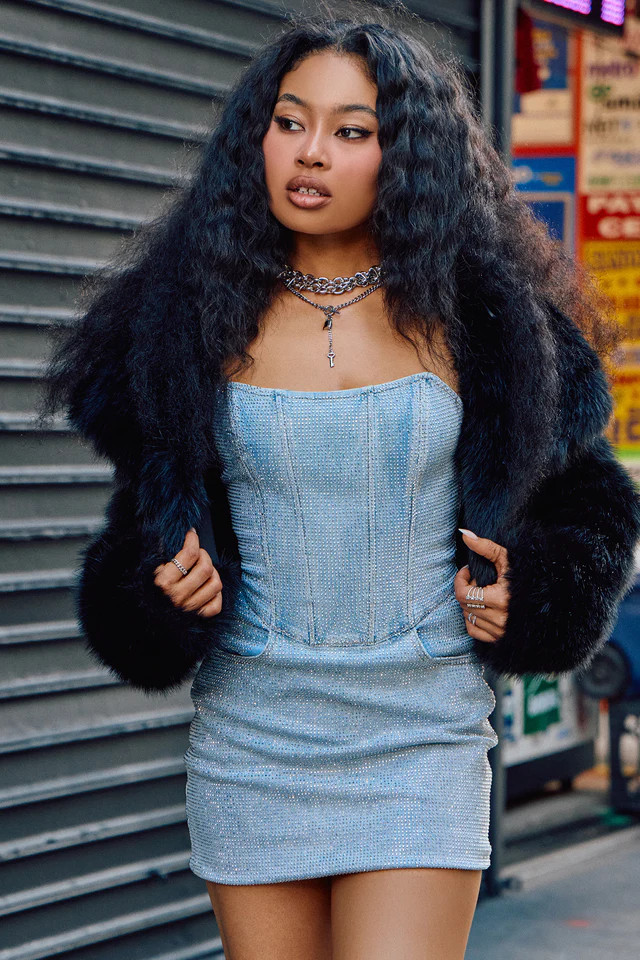 High Drama Cropped Faux Fur Jacket | Windsor Stores