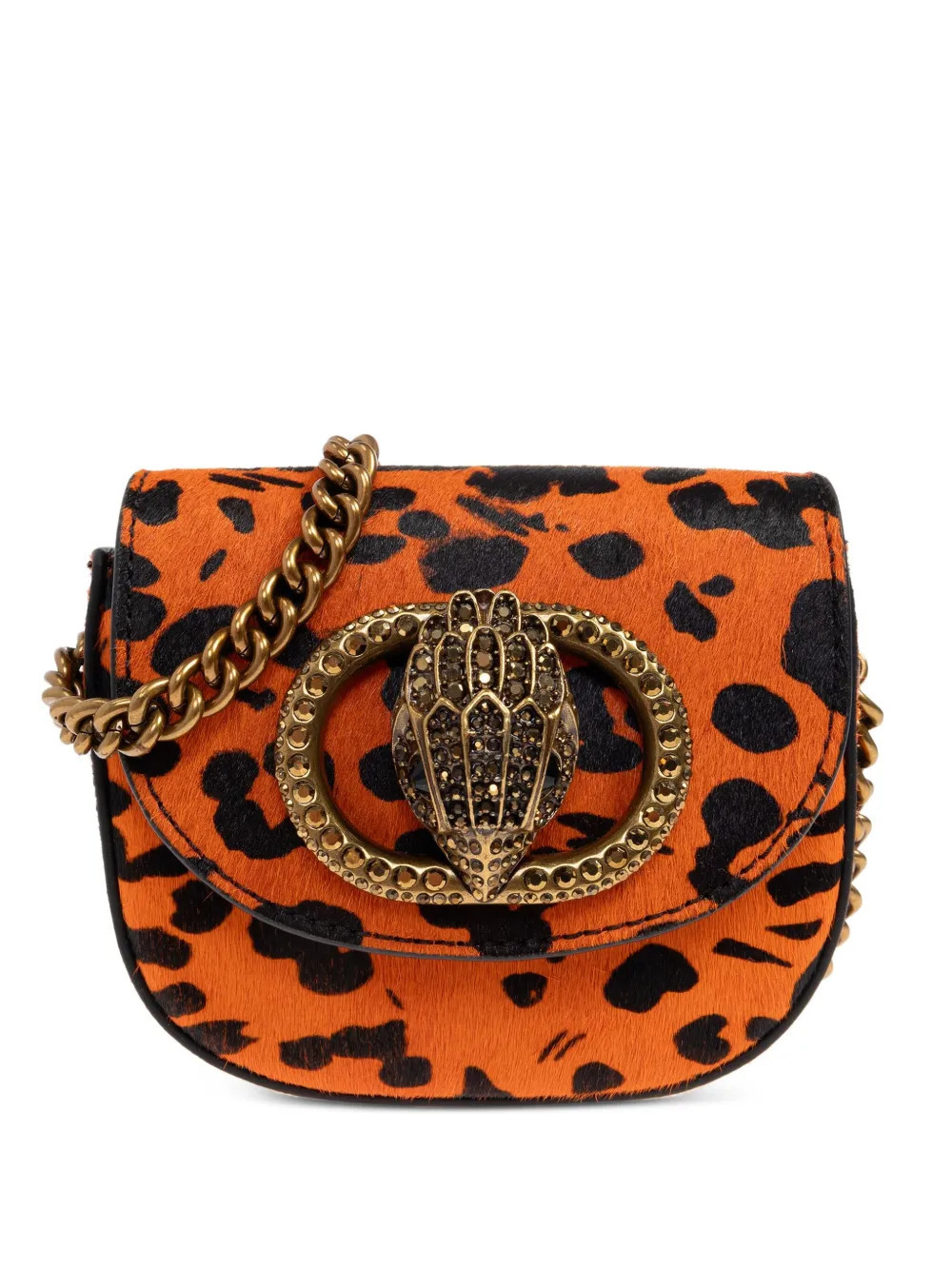 Kurt Geiger London mini Chelsea leopard-print cross body bag - Orange | Farfetch Global