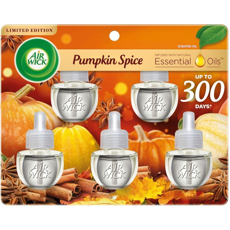 Air Wick Scented Oil Air Freshener Refill - Pumpkin Spice - 3.35 fl oz/5ct | Target