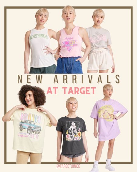New graphic tees at Target 

Target style, Target finds, Target fashion 

#LTKstyletip #LTKunder50 #LTKtravel