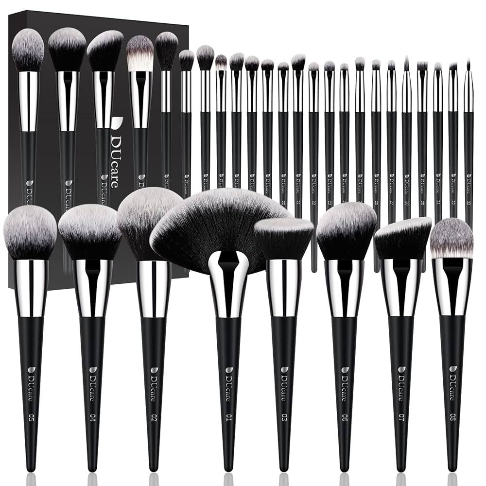 DUcare Makeup Brushes Set Professional 32Pcs Make up Brushes Premium Synthetic Kabuki Foundation ... | Amazon (US)