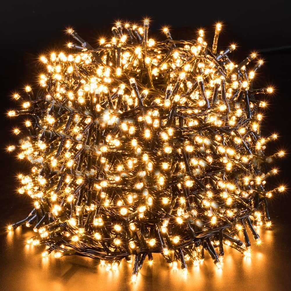 Novtech Christmas LED Outdoor String Lights 164FT 2000LEDs Xmas Fairy String Lights Plug in Chris... | Amazon (US)