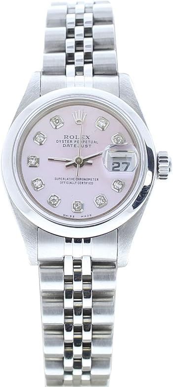 Rolex Ladys Datejust (Automatic) Watch 69160 Jubilee Band Custom Pink Mother of Pearl Diamond Dia... | Amazon (US)