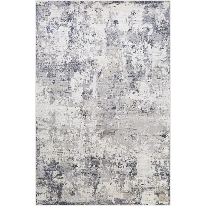 Angeles Abstract Charcoal/Light Gray/Cream Area Rug | Wayfair Professional