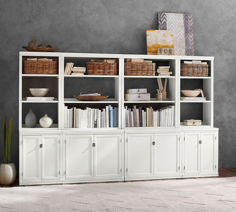 Logan Wall Bookcase with Doors | Pottery Barn (US)