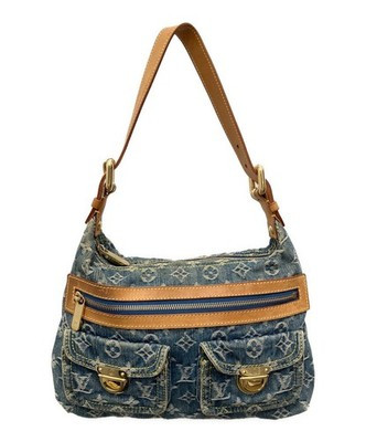 Louis Vuitton M95049 Baggy PM Blue Monogram Denim Shoulder Bag Auth LV | eBay US