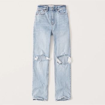 90s Ultra High Rise Straight Jeans | Abercrombie & Fitch (US)