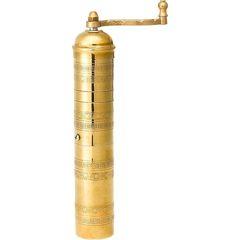 Alexander Home Original Greek Pepper Mill, 10-Inch Brass – European Manual Pepper Grinder Refil... | Amazon (US)
