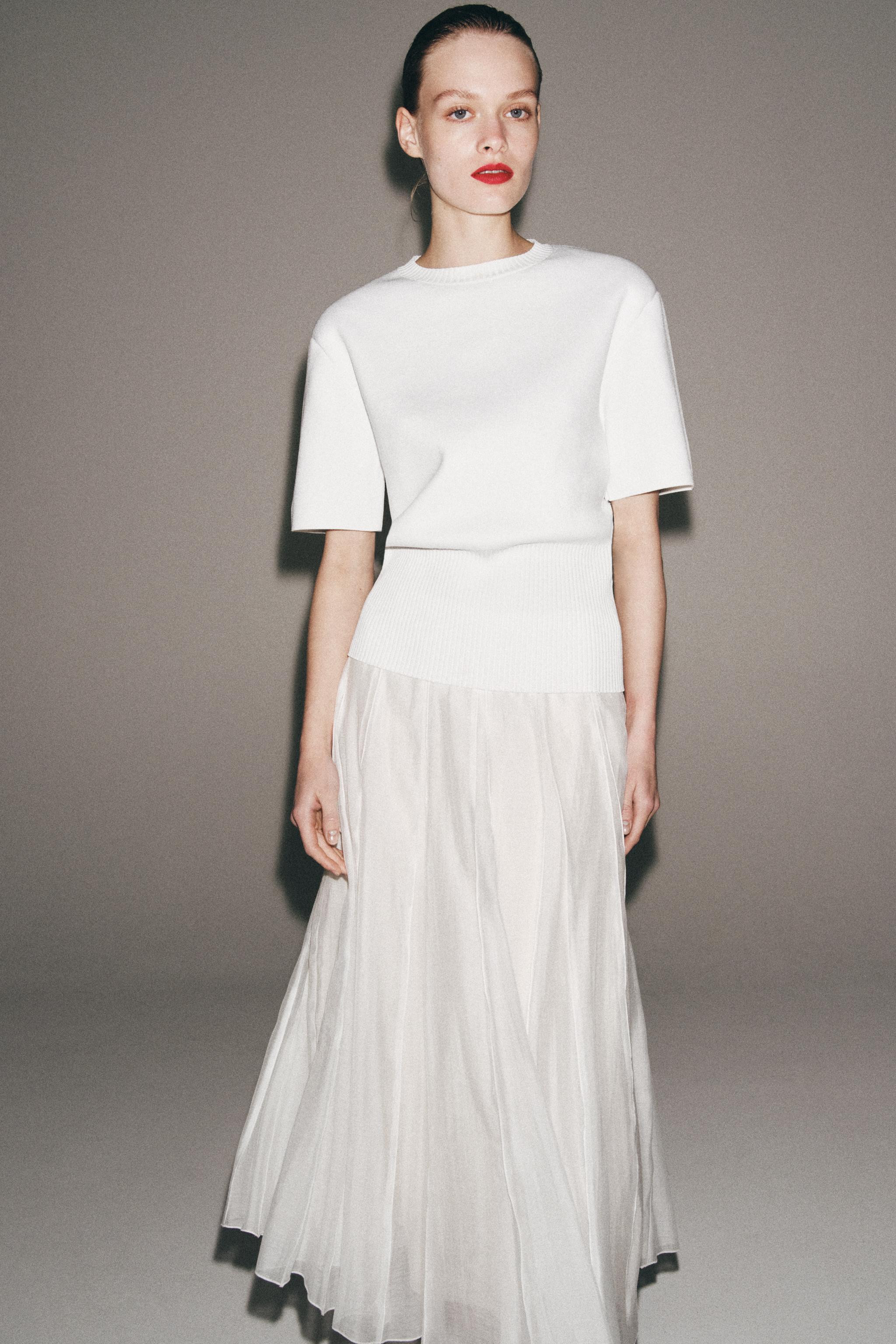 FLOWY COMBINATION SKIRT ZW COLLECTION | Zara US