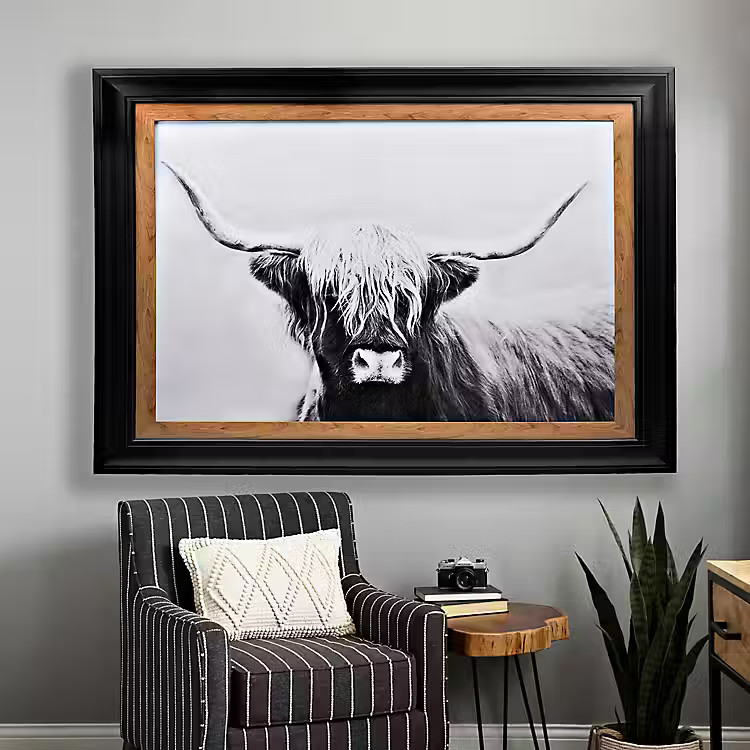 Highland Longhorn Framed Art Print | Kirkland's Home