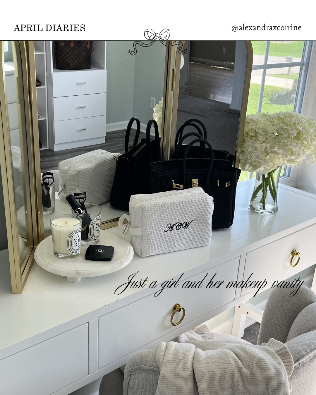 Just a girl & her makeup vanity 🦢 a look into my new vanity set up and all of the beauty essentials 🤍

#makeupvanity #luxurymakeup #beautyroom #luxuryaesthetic #pinterestinspo 

[ makeup vanity tour, dream vanity set up, luxury makeup aesthetic, chic girl luxury aesthetic, chic elegant lifestyle, chic classic home, makeup organization, Pinterest home aesthetic ]

#LTKHome #LTKBeauty