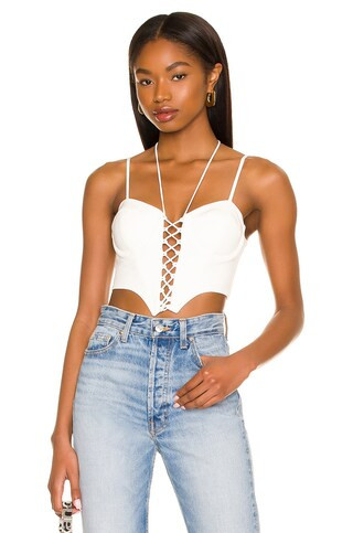 NBD Kaya Bustier Top in White from Revolve.com | Revolve Clothing (Global)