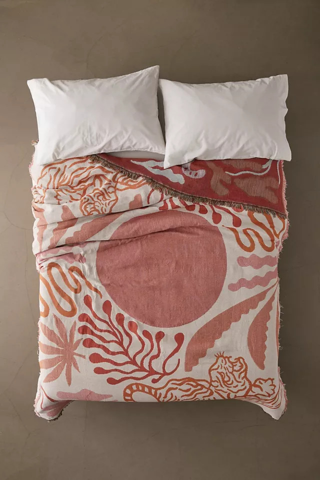 cai & jo Tigress Woven Blanket | Urban Outfitters (US and RoW)