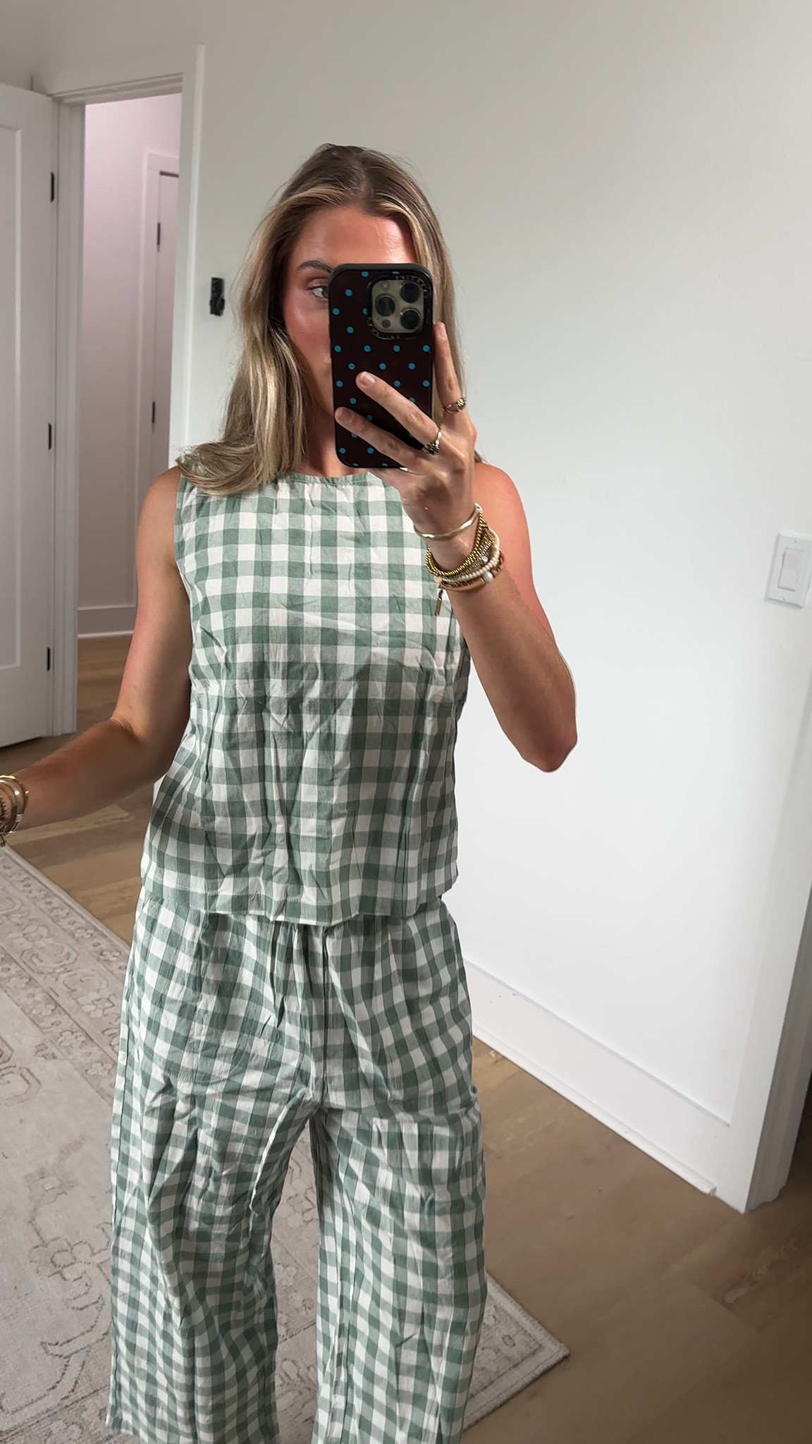 Amazon size small Gozoloma Women's Gingham 2 Piece Set Tank Top and Loose Fit Pants with Pockets Casual Summer Matching Outfits

#LTKootd #LTKSeasonal #LTKSaleAlert