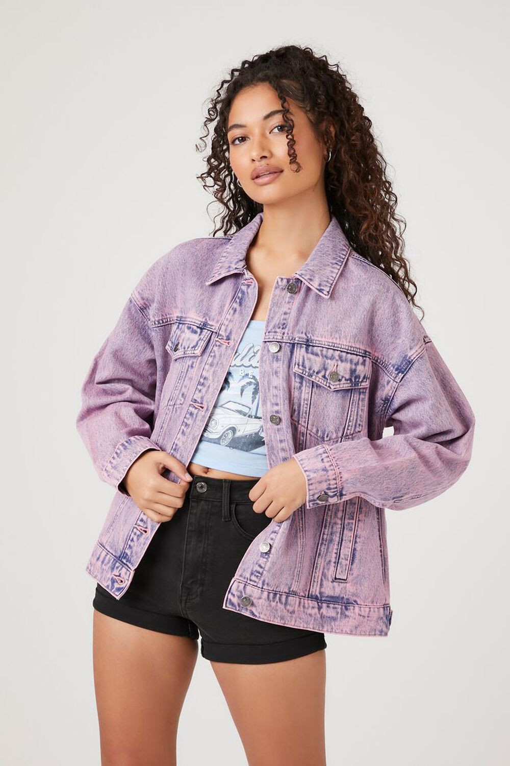 Mineral Wash Denim Trucker Jacket | Forever 21 (US)