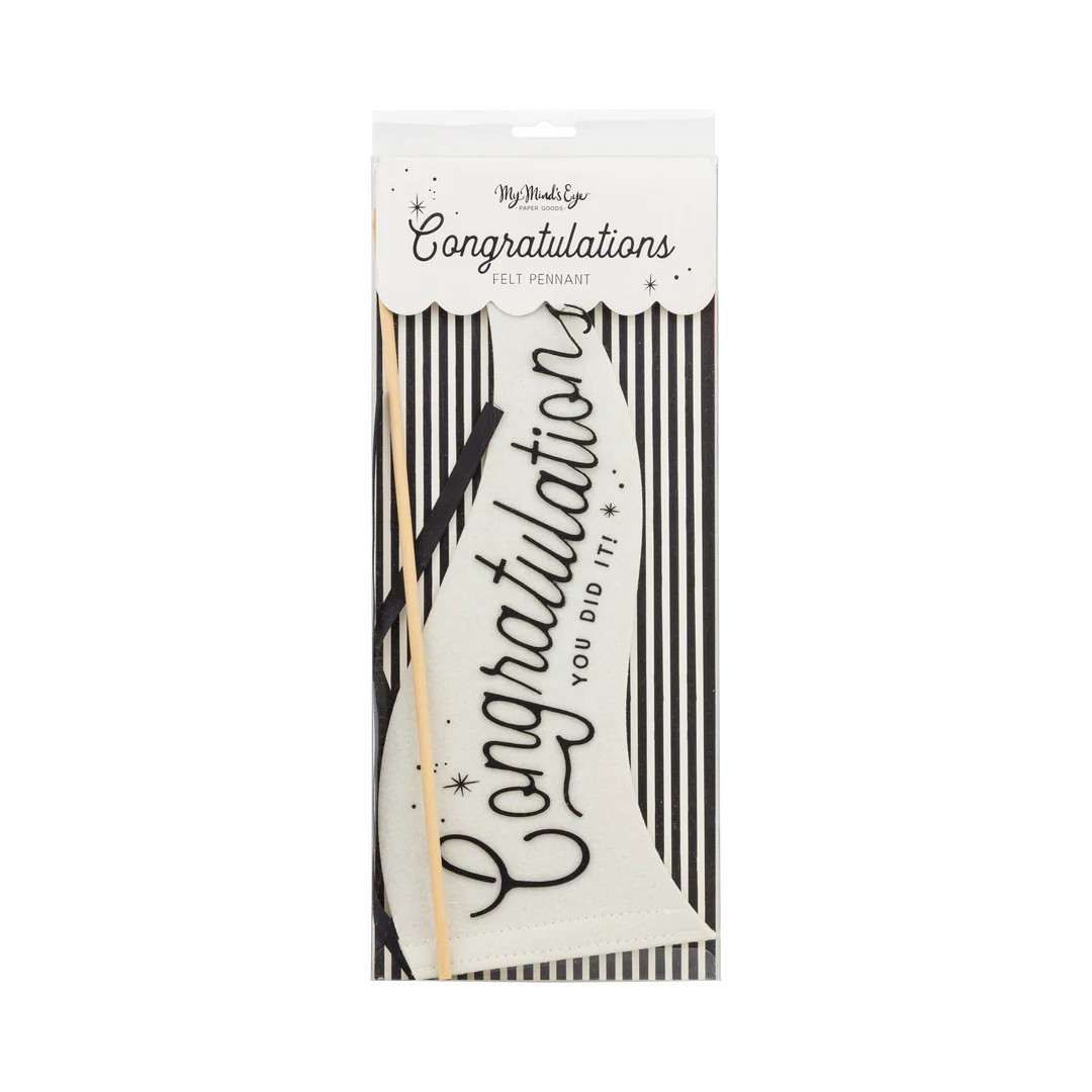 Congratulations Felt Pennant Banner | My Mind's Eye