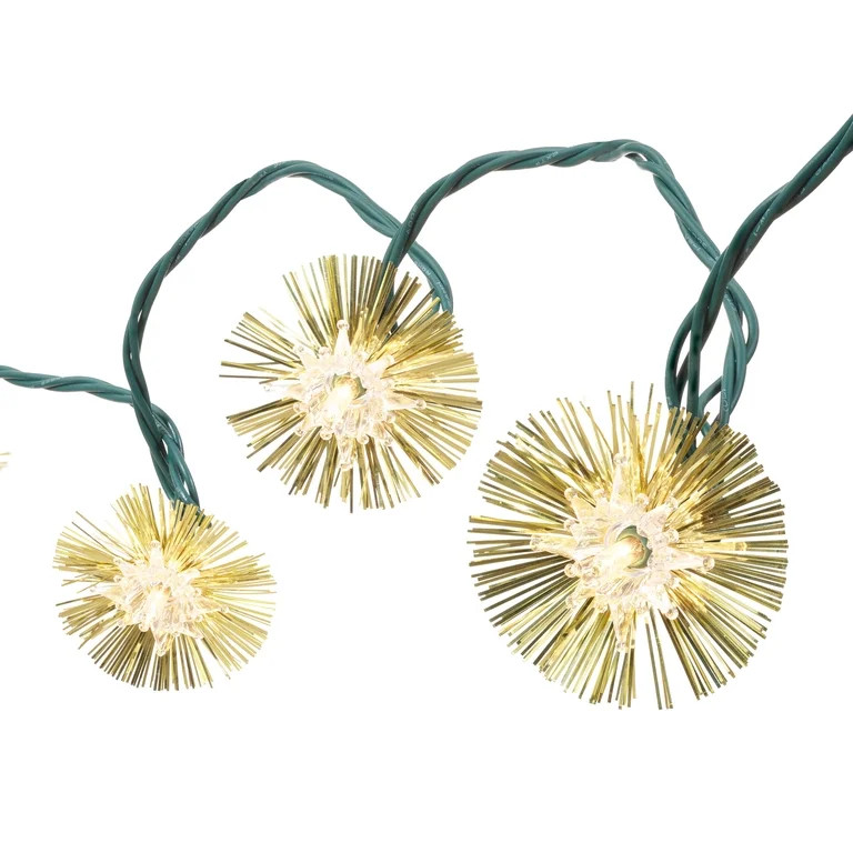 "Tinsel Time" 20-Count Gold Tinsel Lights, Packed Party - Walmart.com | Walmart (US)