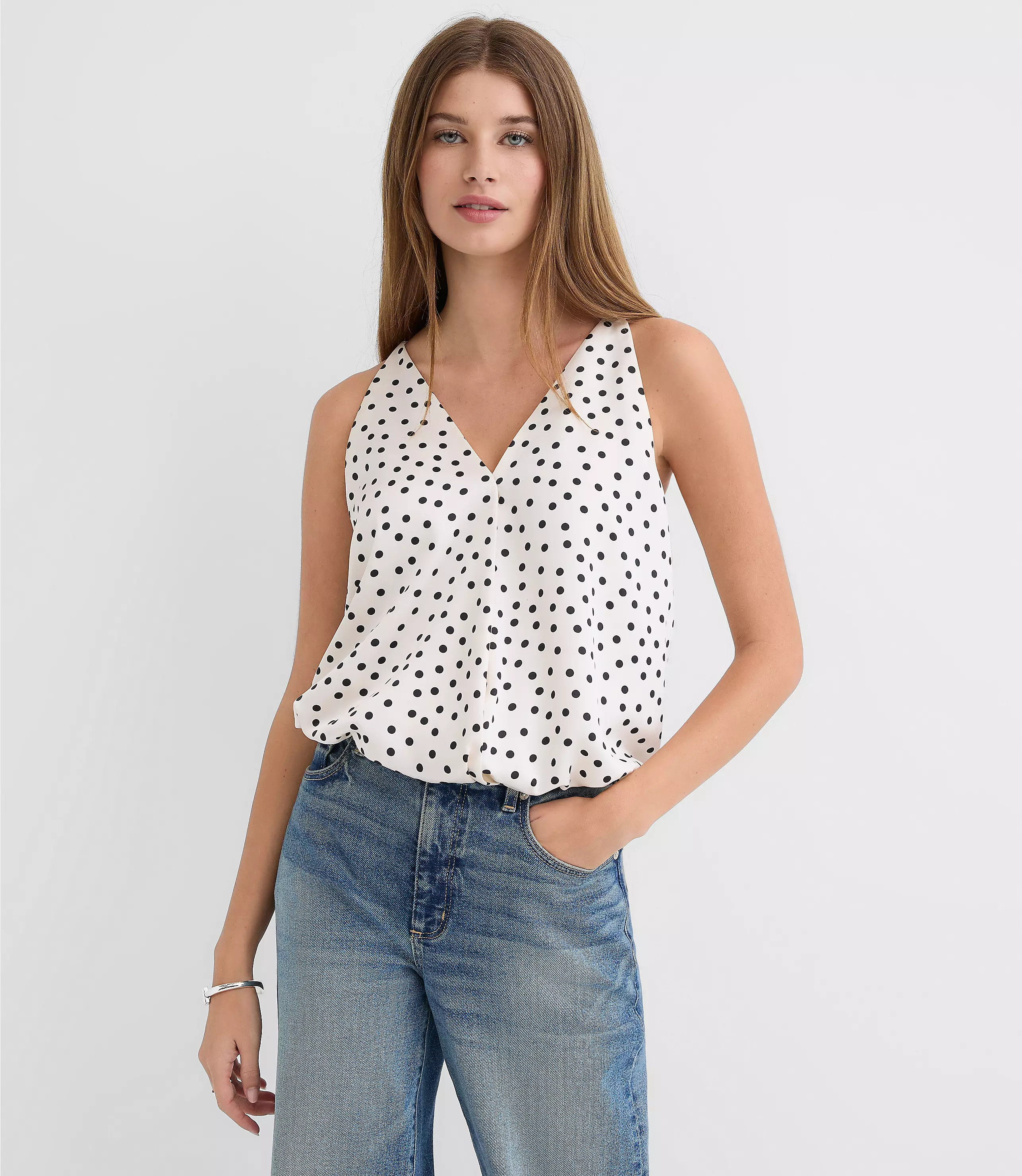 Bubble Hem Wrap Cami | LOFT