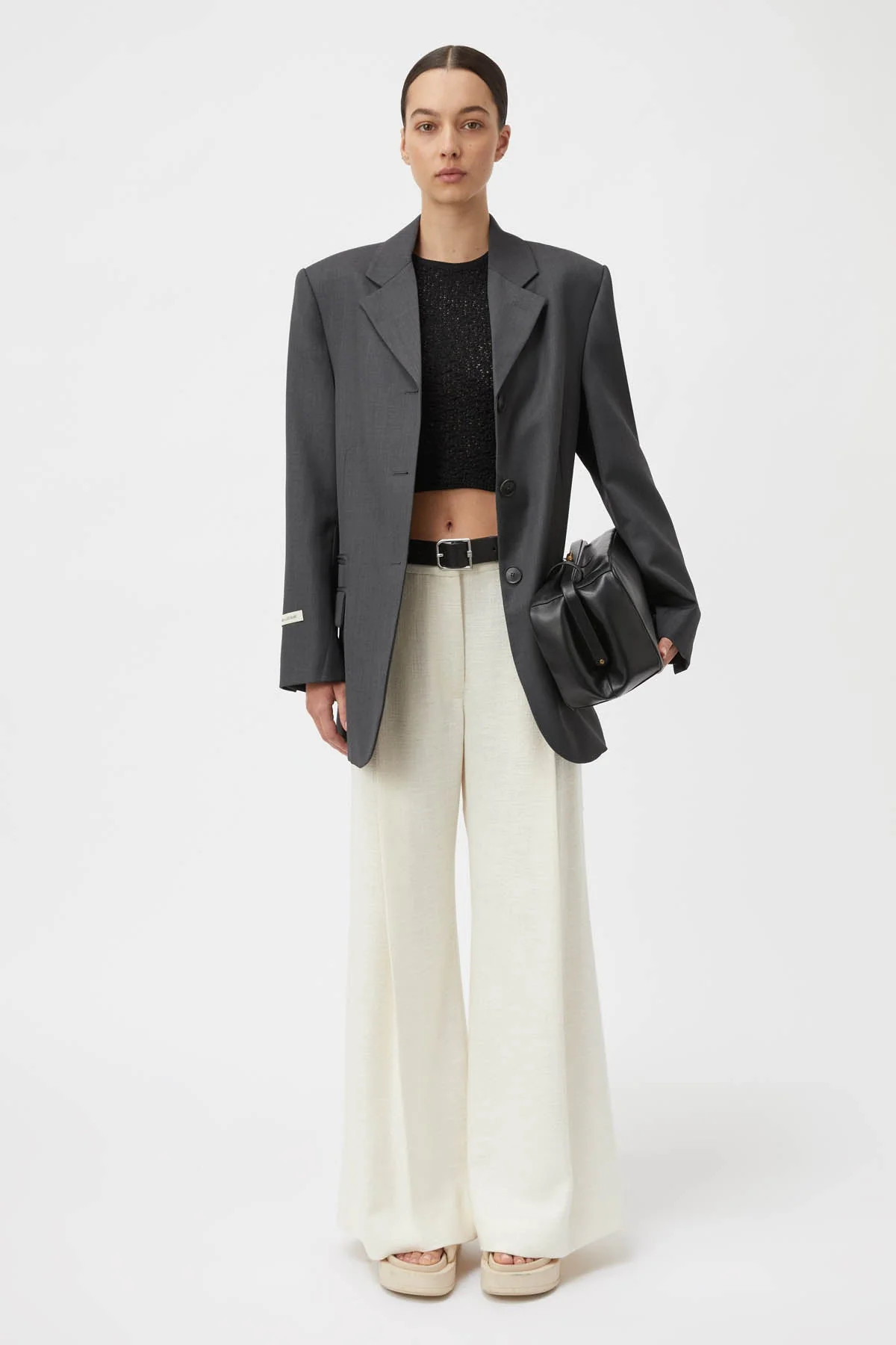 CAMILLA AND MARC Atlanta Wool Tailored Blazer in Grey Marle. | CAMILLA AND MARC (ANZ)