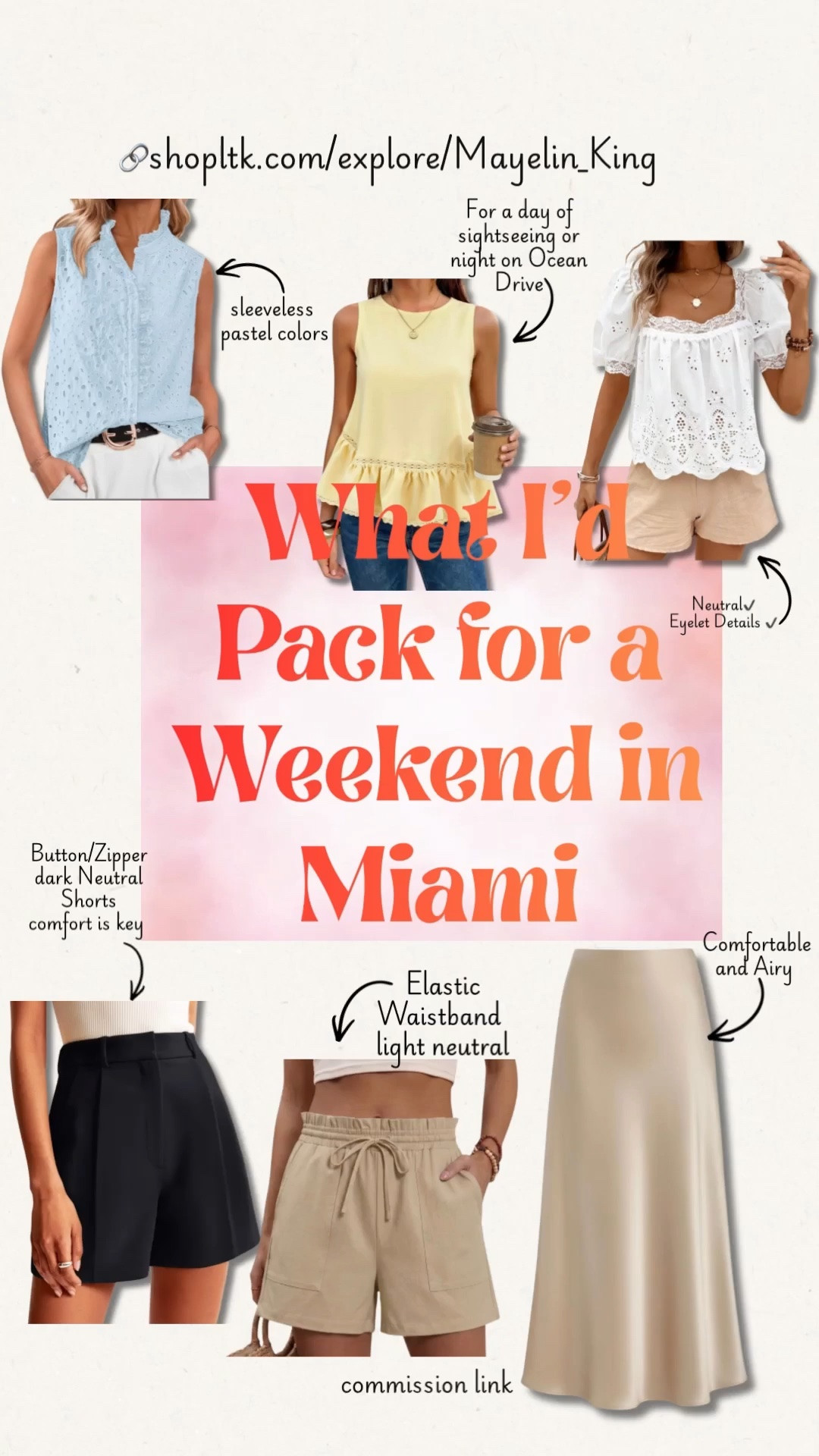 summer outfits
What I’d Pack for a Weekend in Miami | 5–7 Mix & Match Travel Essentials


Keywords: Miami outfit ideas, travel capsule wardrobe, weekend packing list, mix and match outfits, carry on outfit ideas, chic vacation style
#travel #miamistyle #capsulewardrobe

#LTKootd #LTKSeasonal #LTKTravel