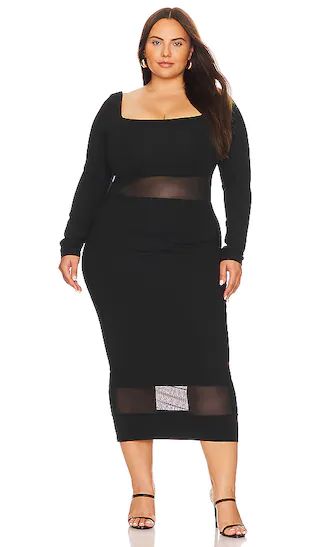 Jamie Midi Dress in Black | Revolve Clothing (Global)
