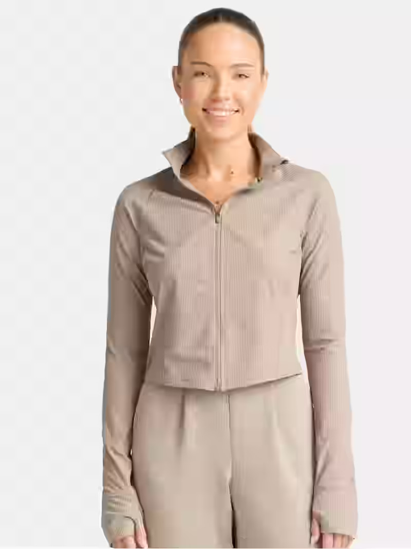 Avia Women's Ribbed SoftSculpt Jacket, Sizes XS-XXXL | Walmart (US)