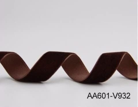KLTRIBBON Nylon Brown Velvet Ribbon Single Sided,5/8 Inch X 25Yards Spool | Amazon (US)