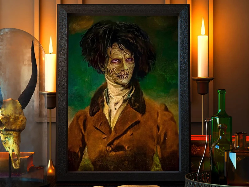 Billy Butcherson Hocus Pocus Oil Painting Vintage Altered Art Art Print Giclée Eclectic Hallowee... | Etsy (US)