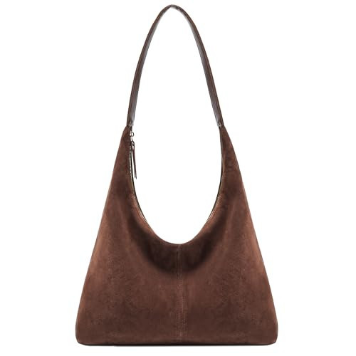 Suede Bags for Women Slouchy Bag Suede Purse Retro Suede Tote Bag Suede Handbags Suede Hobo Bag Suede Shoulder Bag (Coffee) | Amazon (US)