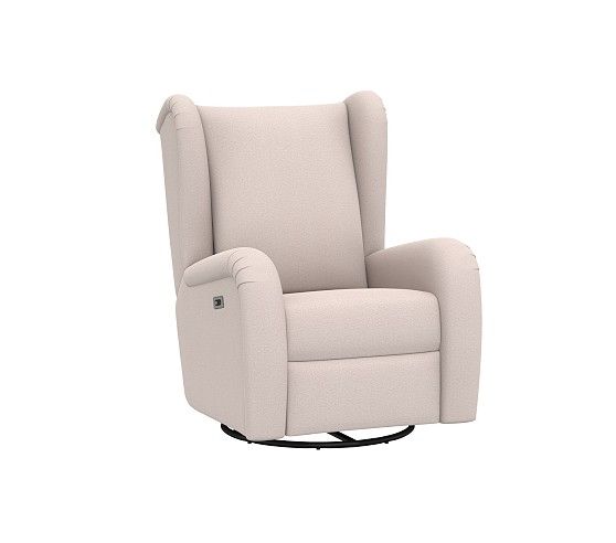 Plush Wingback Swivel Glider Recliner | Pottery Barn Kids