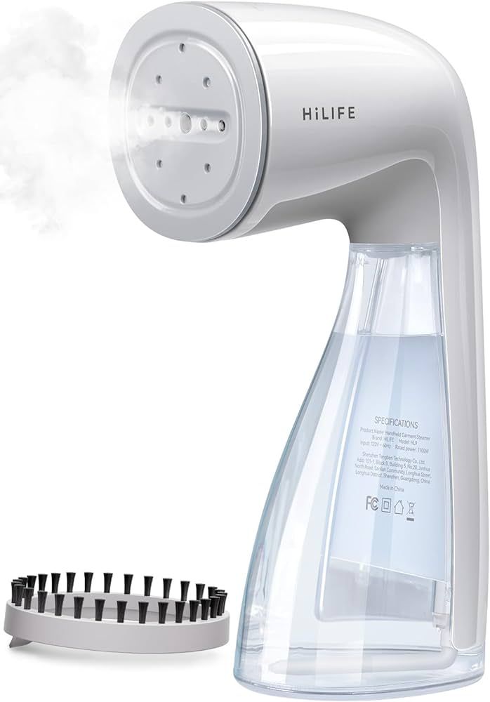 HiLIFE Steamer for Clothes, 1100W Clothes Steamer, Fast Wrinkle Removal with Large 300ml Tank, Id... | Amazon (US)