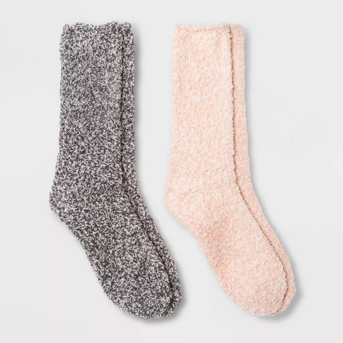 Women's Cozy Marled 2pk Crew Socks - Universal Thread™ 4-10 | Target