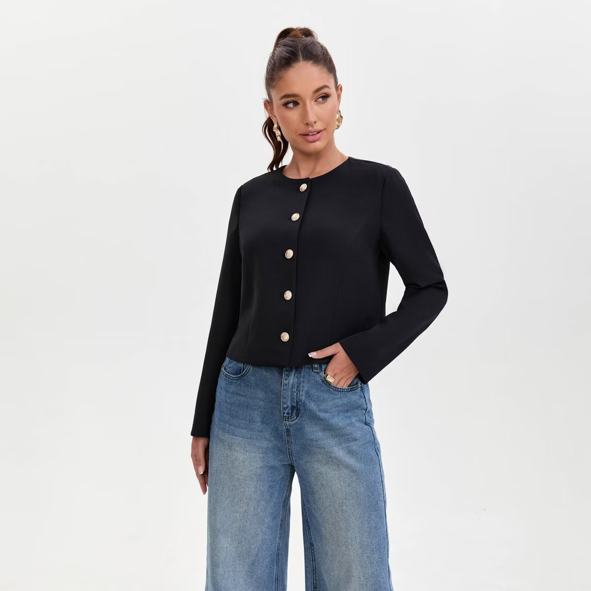 Women's Button-Down Blazer - A New Day™ Black | Target