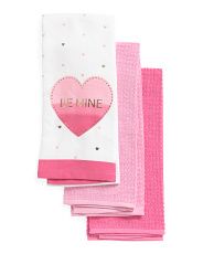 3pk Be Mine Ombre Kitchen Towels | Marshalls