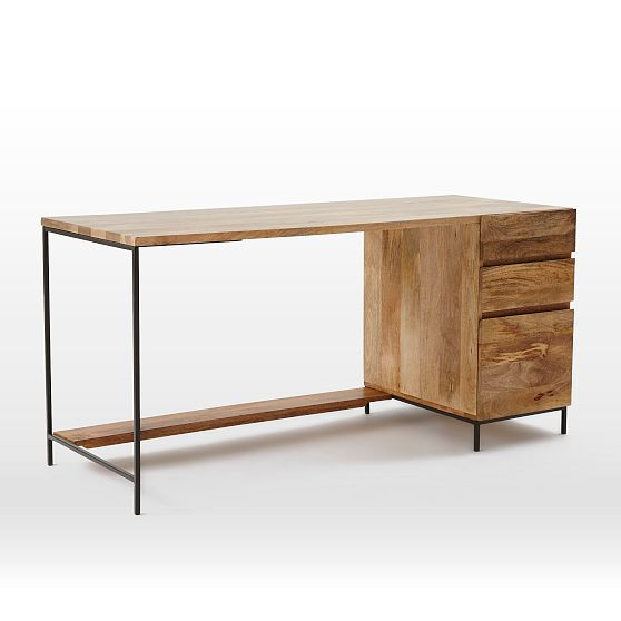 Industrial Storage Modular Desk, Set 1: Desk + Box File | West Elm (US)