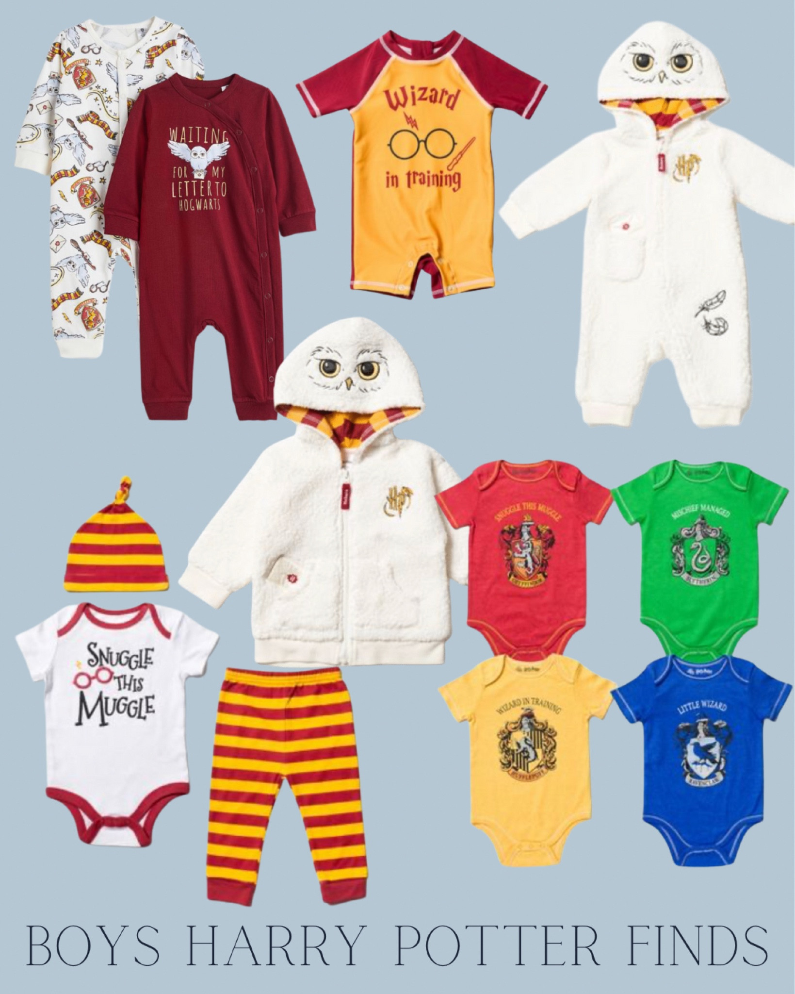 Harry Potter Kids clothing finds for toddler and baby 💙

Harry Potter clothing- Harry Potter baby outfits - snuggle this muggle - baby vest - onesie - footie - sleep and play - Harry Potter onesie - unisex baby clothes - new baby Harry Potter gift - cute baby boy outfit- hedwig - kids clothes 

#LTKkids #LTKbump #LTKbaby