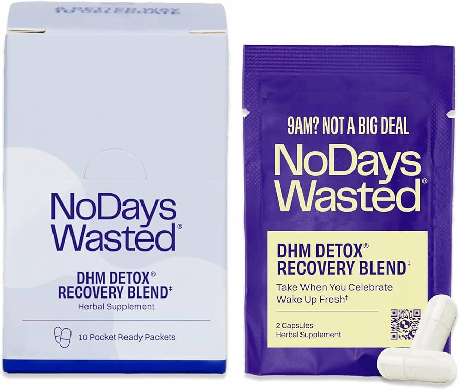 DHM Detox® - No Days Wasted® - New Look - Dihydromyricetin (DHM Supplement), Milk Thistle, Pric... | Amazon (US)