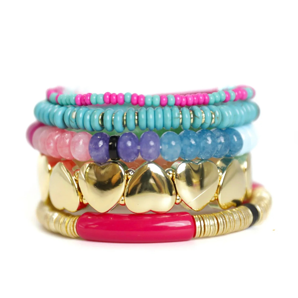 Hearts Like Confetti Bracelet Stack | Allie + Bess