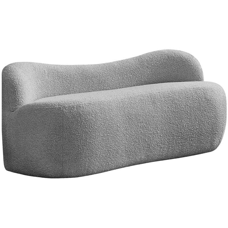 Meridian Furniture Flair Grey Boucle Fabric Bench | Walmart (US)
