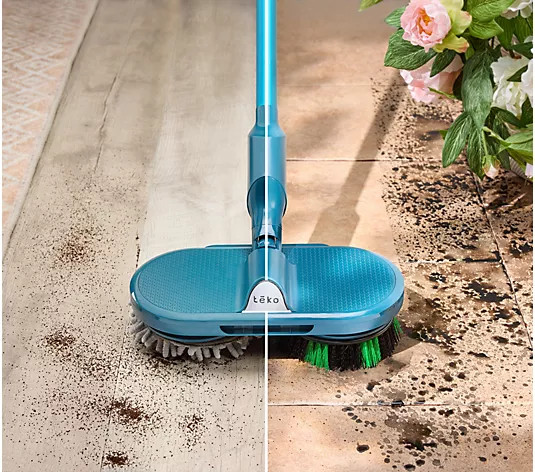 TEKO Hover Scrubber Electric Indoor/Outdoor Cordless Mop - QVC.com | QVC