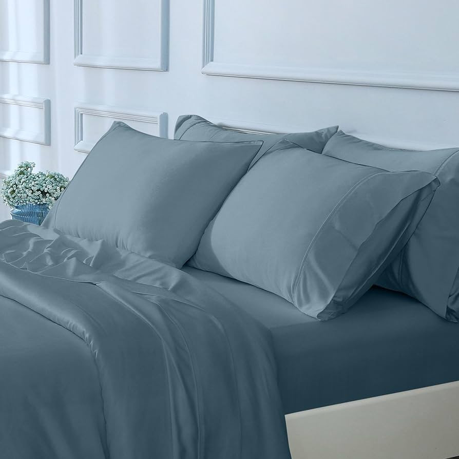 GOKOTTA King Size Bed Sheets 6 Piece Set, 100% Rayon Derived from Bamboo, Cooling for Hot Sleeper... | Amazon (US)