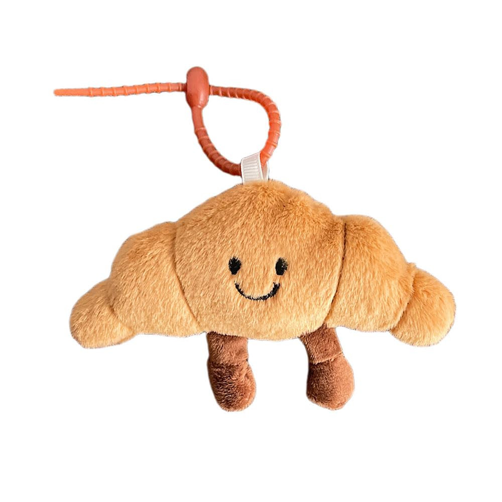 Cute Happy Smiling Bread Croissant Baguette Keychain Lucky Good Luck Positive Energy Key Chain Ri... | Amazon (US)