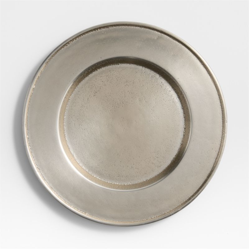 Argento Antique Metal Charger Plate | Crate & Barrel | Crate & Barrel