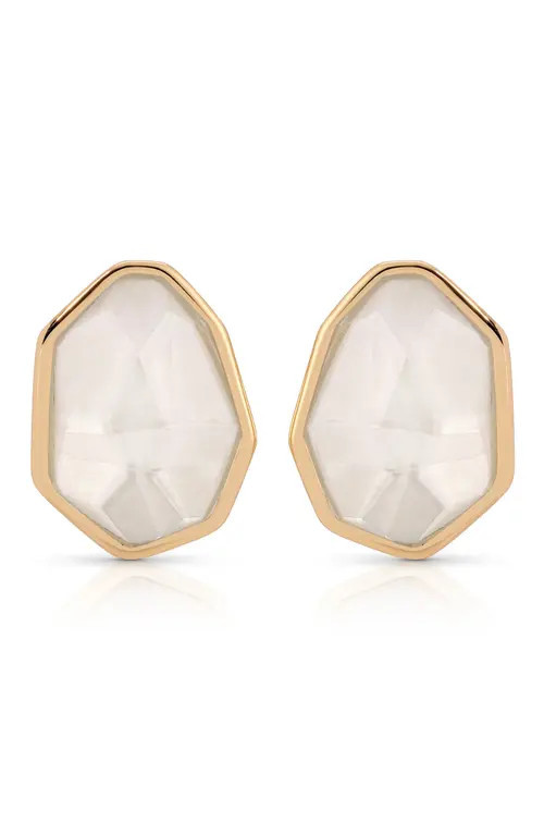 Ettika Seastone Stud Earrings in Mother Of Pearl at Nordstrom | Nordstrom