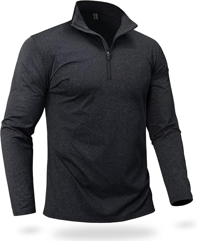 Boladeci Men's Quarter Zip Pullover Premium Fleece Lined Heather Long Sleeve Golf Shirts Midweigh... | Amazon (US)
