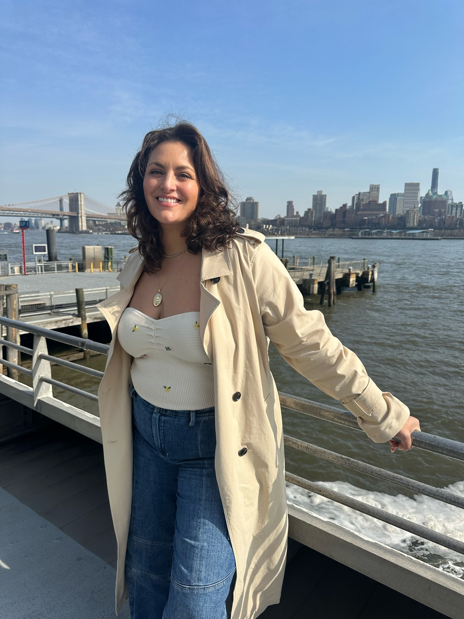 The perfect spring transitional look! Wearing the Small in this trench (I love how lightweight it is) and sweater is on sale! 

#LTKSpringSale #LTKsalealert #LTKmidsize