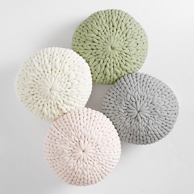 Round Chunky Knit Pillow | Pottery Barn Teen | Pottery Barn Teen