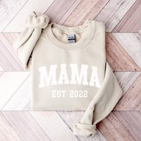 Custom Mama Sweatshirt, Personalized Shirt, Crewneck, New Mom Gift, Mothers Day Tee, Minimalist Mama | Etsy (US)