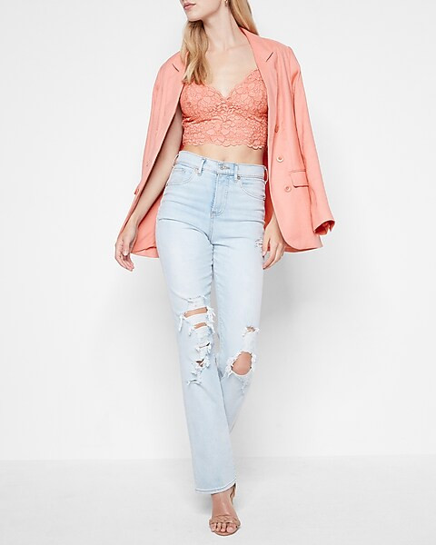 Allover Lace Cropped Cami | Express