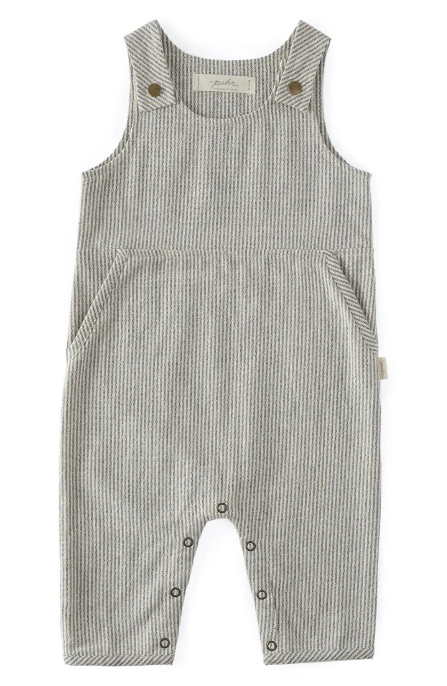 Pehr Railroad Engineer Stripe Organic Cotton Overalls | Nordstrom | Nordstrom